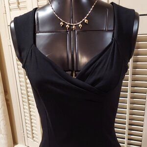 White House/Black Market Black Stretch Top Size S